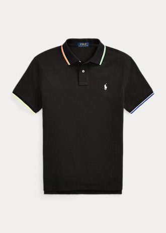 Svarta Ralph Lauren Pikétröjor i klassisk passform för män Svarta Ralph Lauren Pikétröjor i klassisk passform för män