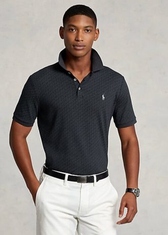 Svarta Ralph Lauren Pikétröjor i mjuk bomull med klassisk passform för män