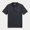 Svarta Ralph Lauren Pikétröjor i mjuk bomull med klassisk passform för män Svarta Ralph Lauren Pikétröjor i mjuk bomull med klassisk passform för män