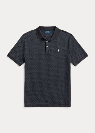 Svarta Ralph Lauren Pikétröjor i mjuk bomull med klassisk passform för män