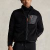 Svarta Ralph Lauren Pile fleecejackor för män Svarta Ralph Lauren Pile fleecejackor för män