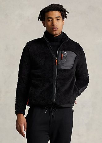 Svarta Ralph Lauren Pile fleecejackor för män