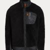 Svarta Ralph Lauren Pile fleecejackor för män Svarta Ralph Lauren Pile fleecejackor för män