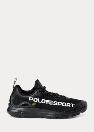Svarta Ralph Lauren Polo Sport Tech Racer Sneakers för kvinnor