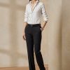 Svarta Ralph Lauren Seth Stretch Wool Crepe Byxor för kvinnor Svarta Ralph Lauren Seth Stretch Wool Crepe Byxor för kvinnor