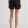 Svarta Ralph Lauren Shorts i linne med bälte för kvinnor