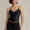 Svarta Ralph Lauren Silk Camisole Toppar för kvinnor Svarta Ralph Lauren Silk Camisole Toppar för kvinnor