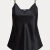 Svarta Ralph Lauren Silk Camisole Toppar för kvinnor Svarta Ralph Lauren Silk Camisole Toppar för kvinnor