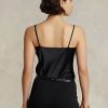Svarta Ralph Lauren Silk Camisole Toppar för kvinnor Svarta Ralph Lauren Silk Camisole Toppar för kvinnor
