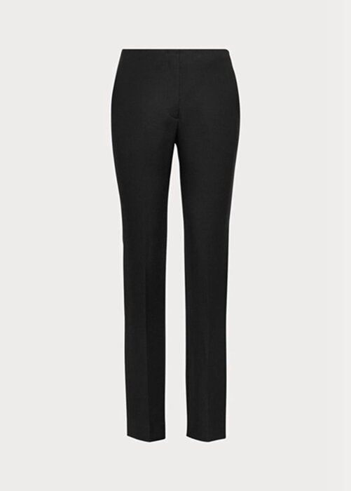 Svarta Ralph Lauren Simone Virgin Wool byxor för kvinnor Svarta Ralph Lauren Simone Virgin Wool byxor för kvinnor