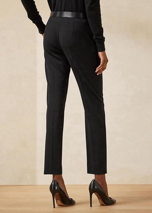 Svarta Ralph Lauren Simone Virgin Wool byxor för kvinnor Svarta Ralph Lauren Simone Virgin Wool byxor för kvinnor