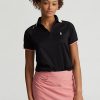 Svarta Ralph Lauren skräddarsydda pikétröjor med kvarts dragkedja för kvinnor Svarta Ralph Lauren skräddarsydda pikétröjor med kvarts dragkedja för kvinnor