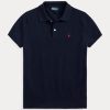 Svarta Ralph Lauren Slim Fit Cashmere pikétröjor för kvinnor Svarta Ralph Lauren Slim Fit Cashmere pikétröjor för kvinnor