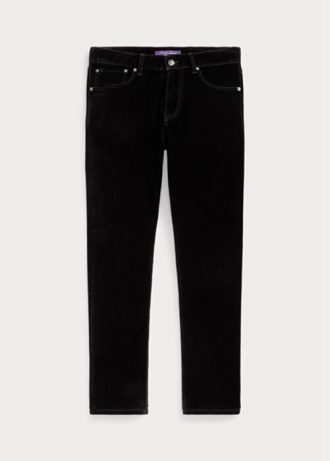 Svarta Ralph Lauren Slim Fit Stretch Velvet Jeans för män