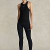 Svarta Ralph Lauren Stirrup Stretch Leggings för kvinnor Svarta Ralph Lauren Stirrup Stretch Leggings för kvinnor