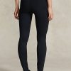 Svarta Ralph Lauren Stirrup Stretch Leggings för kvinnor Svarta Ralph Lauren Stirrup Stretch Leggings för kvinnor