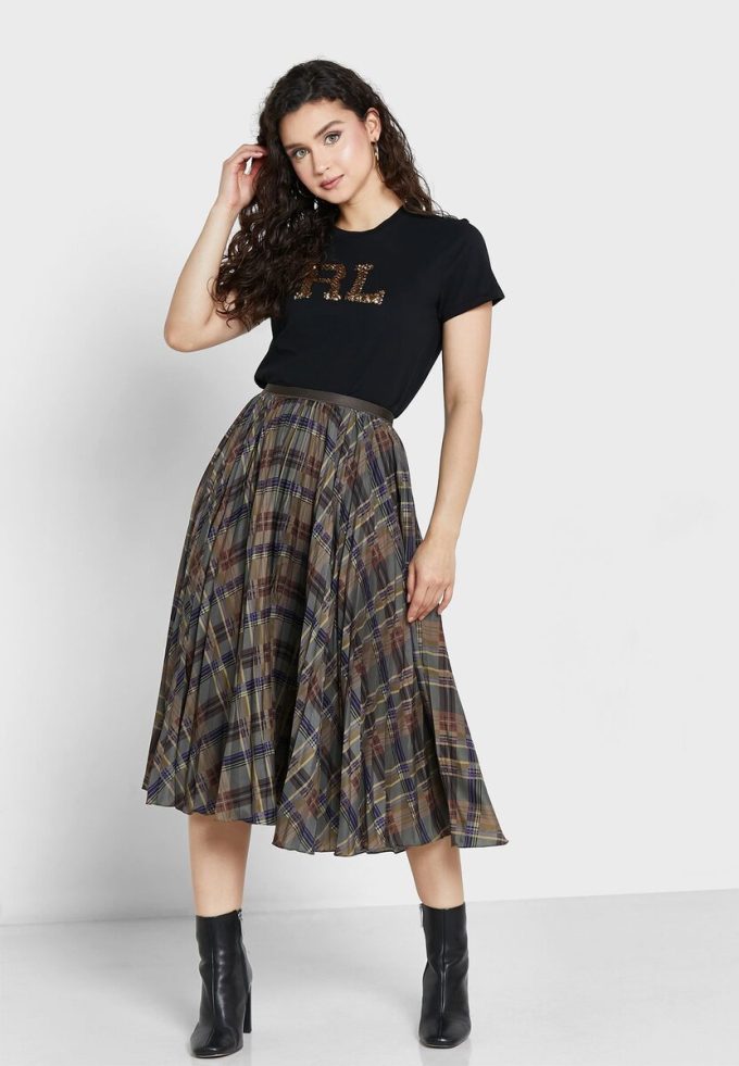 Svarta Ralph Lauren T-shirts med rund hals för kvinnor Svarta Ralph Lauren T-shirts med rund hals för kvinnor