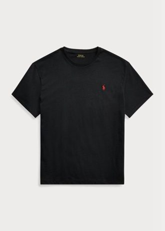Svarta Ralph Lauren T-shirts med rund hals, klassisk passform för män