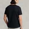 Svarta Ralph Lauren T-shirts med rund hals, klassisk passform för män Svarta Ralph Lauren T-shirts med rund hals, klassisk passform för män