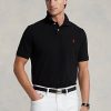 Svarta Ralph Lauren The Iconic Mesh pikétröjor för män