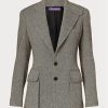 Svarta Ralph Lauren The Tweed Blazers för kvinnor Svarta Ralph Lauren The Tweed Blazers för kvinnor