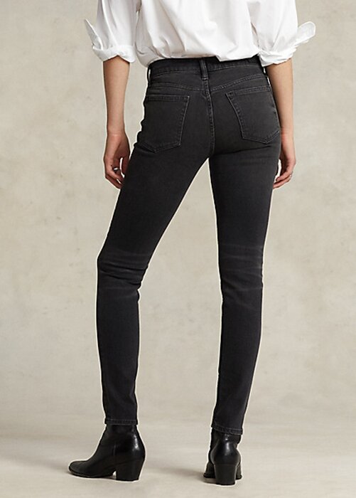 Svarta Ralph Lauren Tompkins Skinny Jeans för kvinnor Svarta Ralph Lauren Tompkins Skinny Jeans för kvinnor