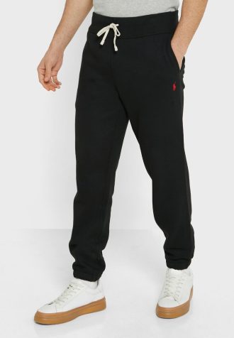 Svarta Ralph Lauren träningsbyxor med dragsko för män Svarta Ralph Lauren träningsbyxor med dragsko för män
