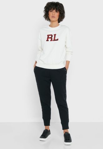 Svarta Ralph Lauren träningsbyxor med hög midja för kvinnor