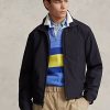 Svarta Ralph Lauren vattenavvisande packbara jackor för män Svarta Ralph Lauren vattenavvisande packbara jackor för män