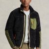 Svarta Ralph Lauren vindskyddande hybridjackor för män Svarta Ralph Lauren vindskyddande hybridjackor för män