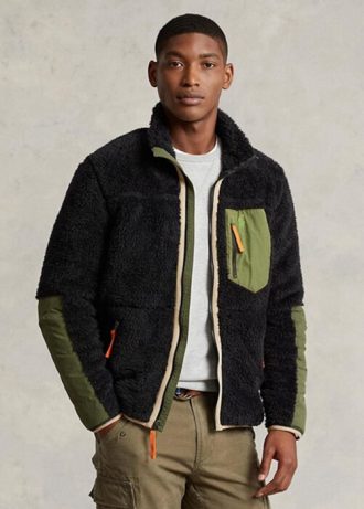 Svarta Ralph Lauren vindskyddande hybridjackor för män