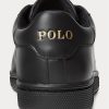 Svarta Ralph Lauren Wilton lädersneakers för män