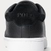 Svarta Ralph Lauren Wilton lädersneakers för män