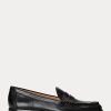 Svarta Ralph Lauren Wynnie Burnished Leathers Loafers för kvinnor Svarta Ralph Lauren Wynnie Burnished Leathers Loafers för kvinnor