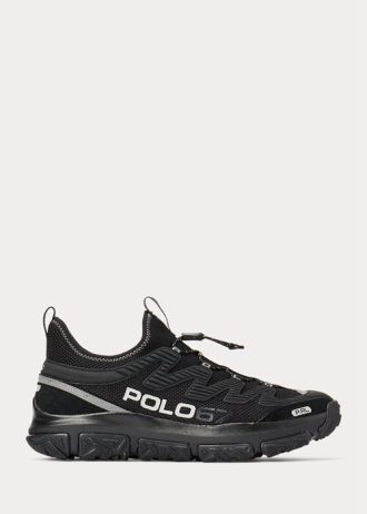 Svarta / Svarta Ralph Lauren Adventure 300LT Sneakers för män