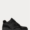 Svarta/svarta Ralph Lauren Court Mid Pro Sneakers för män