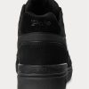 Svarta/svarta Ralph Lauren Court Mid Pro Sneakers för män