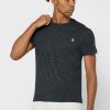 Svarta t-shirts med rund hals för män Ralph Lauren bröstlogotyp Svarta t-shirts med rund hals för män Ralph Lauren bröstlogotyp