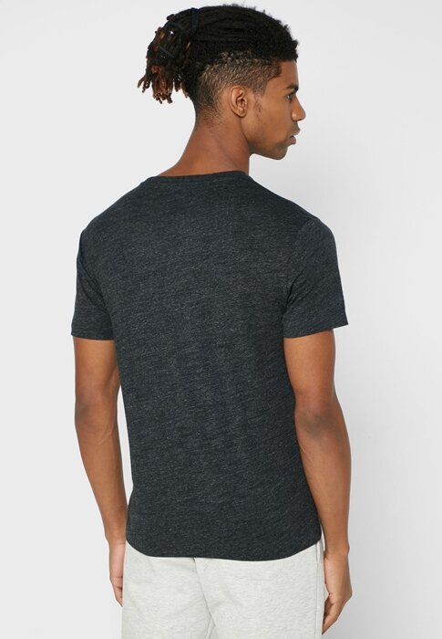 Svarta t-shirts med rund hals för män Ralph Lauren bröstlogotyp Svarta t-shirts med rund hals för män Ralph Lauren bröstlogotyp