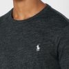 Svarta t-shirts med rund hals för män Ralph Lauren bröstlogotyp Svarta t-shirts med rund hals för män Ralph Lauren bröstlogotyp