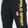 Svarta träningsbyxor med Ralph Lauren logotyp för män Svarta träningsbyxor med Ralph Lauren logotyp för män