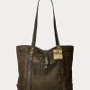Svarta över bruna Ralph Lauren läderväskor för kvinnor Svarta över bruna Ralph Lauren läderväskor för kvinnor