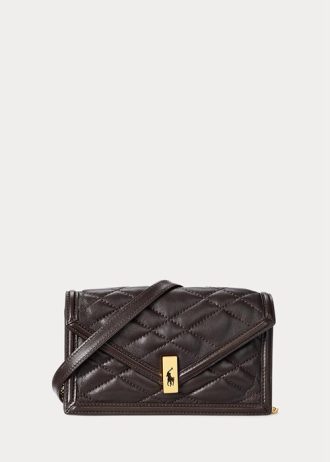 Tobak Dam Ralph Lauren Polo ID Quiltade Kedjeplånböcker