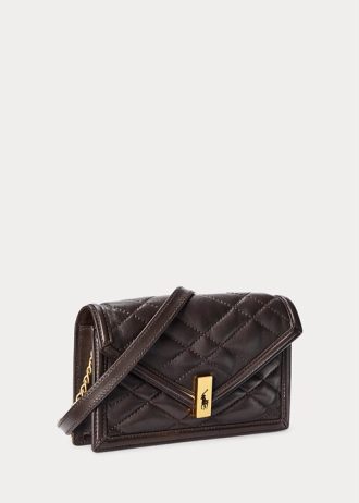 Tobak Dam Ralph Lauren Polo ID Quiltade Kedjeplånböcker
