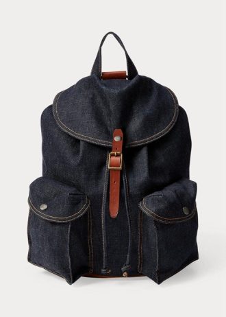 True Indigo Dam Ralph Lauren Denim ryggsäck handväska True Indigo Dam Ralph Lauren Denim ryggsäck handväska