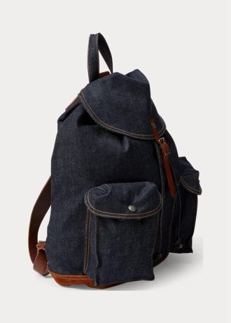 True Indigo Dam Ralph Lauren Denim ryggsäck handväska True Indigo Dam Ralph Lauren Denim ryggsäck handväska