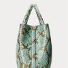 Turkos Ralph Lauren Ralph Lauren Faux-Snakeskin Medium Marcy Satchel-väskor för kvinnor Turkos Ralph Lauren Ralph Lauren Faux-Snakeskin Medium Marcy Satchel-väskor för kvinnor