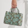 Turkos Ralph Lauren Ralph Lauren Faux-Snakeskin Medium Marcy Satchel-väskor för kvinnor Turkos Ralph Lauren Ralph Lauren Faux-Snakeskin Medium Marcy Satchel-väskor för kvinnor