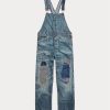 Tvätta kvinnors Ralph Lauren reparerad jeansoverallklänning Tvätta kvinnors Ralph Lauren reparerad jeansoverallklänning