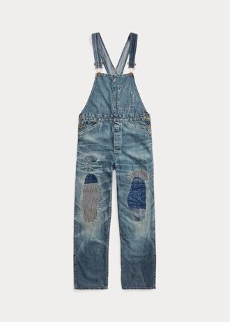 Tvätta kvinnors Ralph Lauren reparerad jeansoverallklänning
